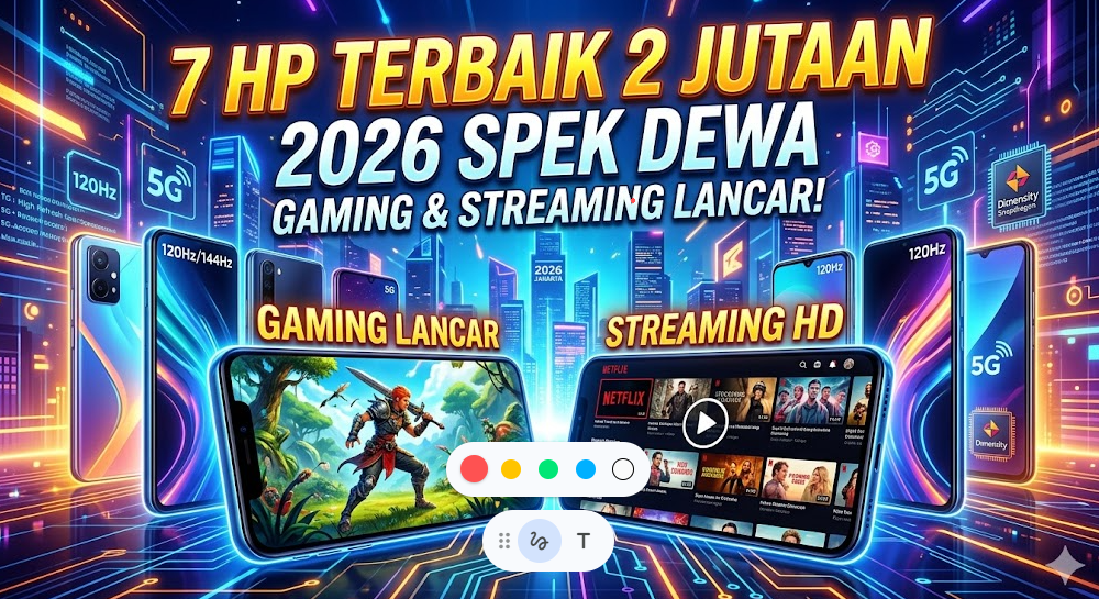 7 HP Terbaik 2 Jutaan 2026 Spek Dewa
